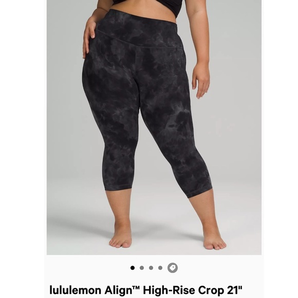 NWT lululemon align HR crop 21” diamond dye pitch grey graphite grey - Picture 1 of 15